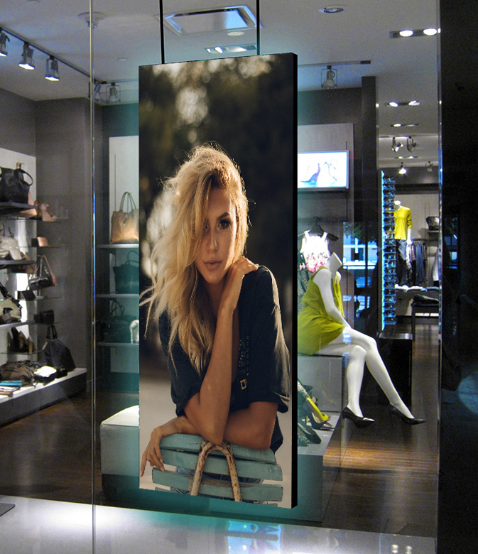 display a led della vetrina della catena di negozi